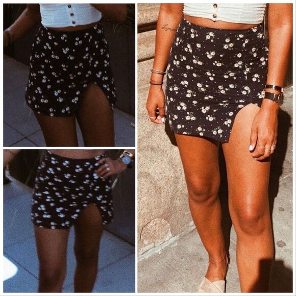 Princess Polly NWT Luisa Daisy Floral 90s Corduroy Mini Skirt - Picture 3 of 9